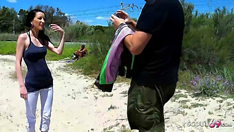 Tania'S First Anal Encounter At A Public Beach With An Older Man