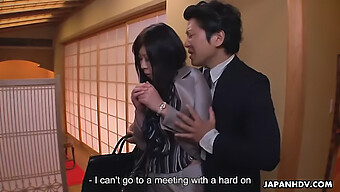 Japanese Office Lady Gets Taken Advantage Of By Her Boss In A Restaurant