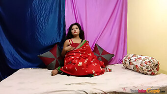 Desi Girl Brings Herself To Orgasm With Sensual Self-Pleasure In Red Sari